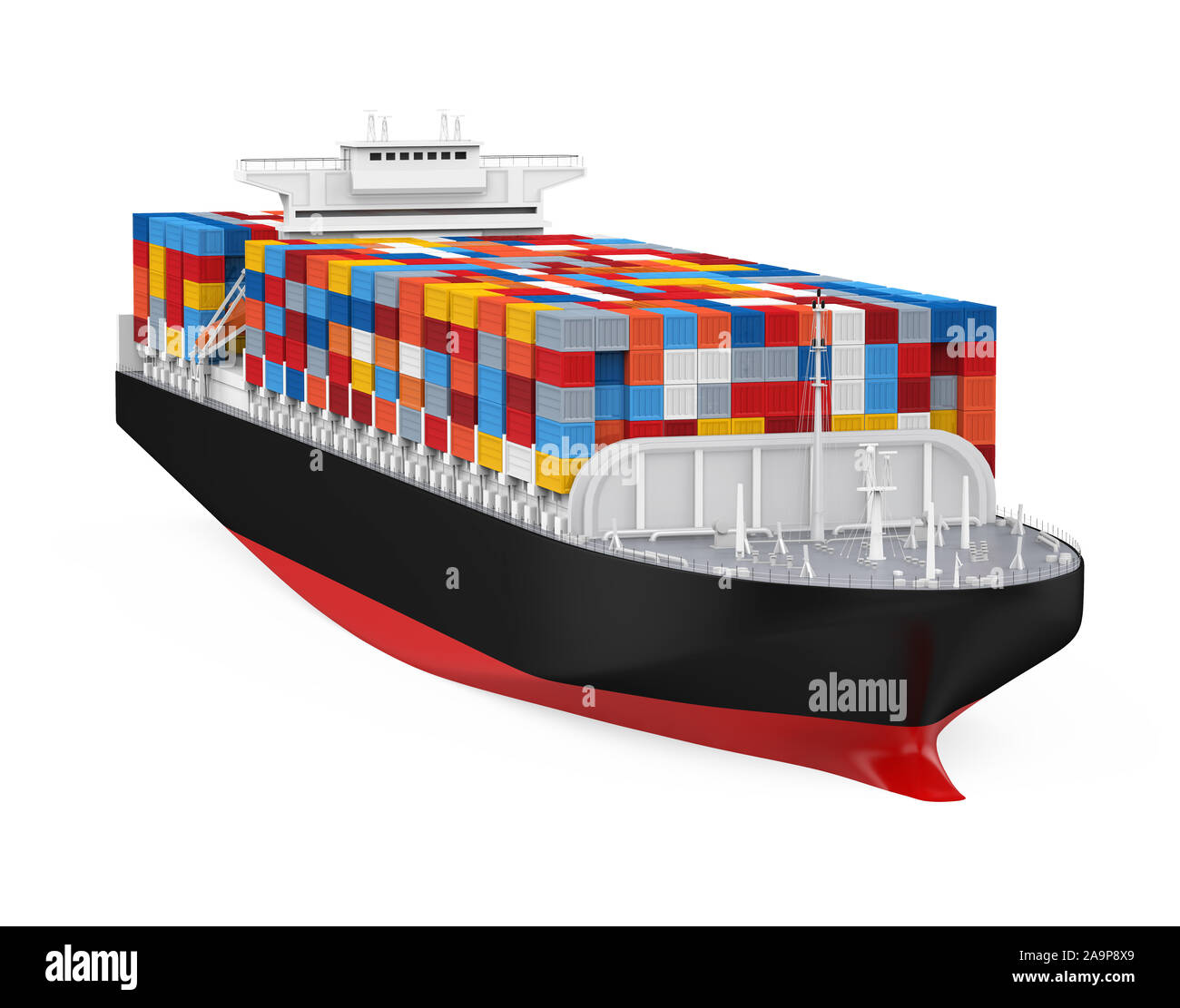 Container Ship Isolated Stock Photo - Alamy