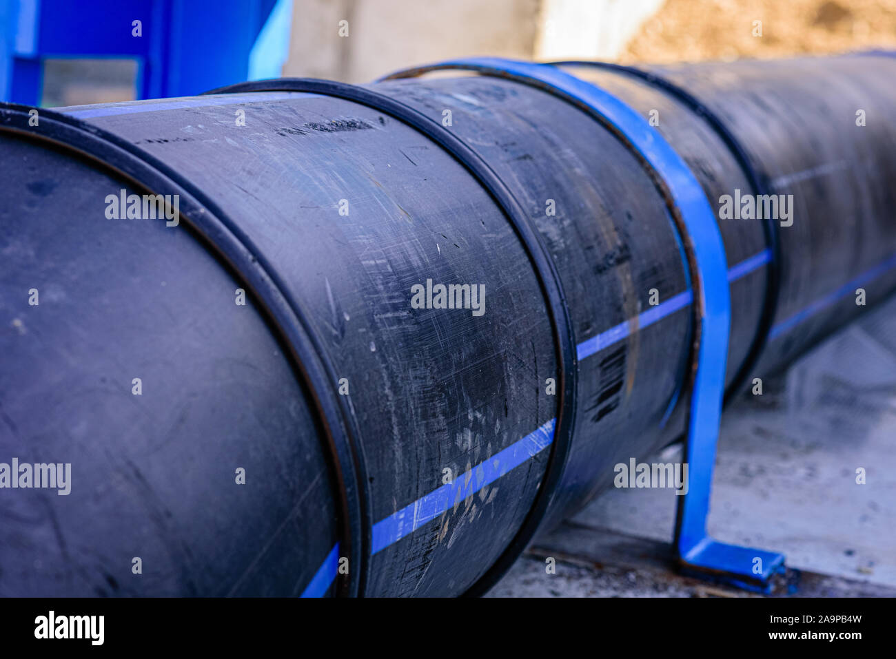 polyethylene pipe for irrigation water distribution Stock Photo Alamy
