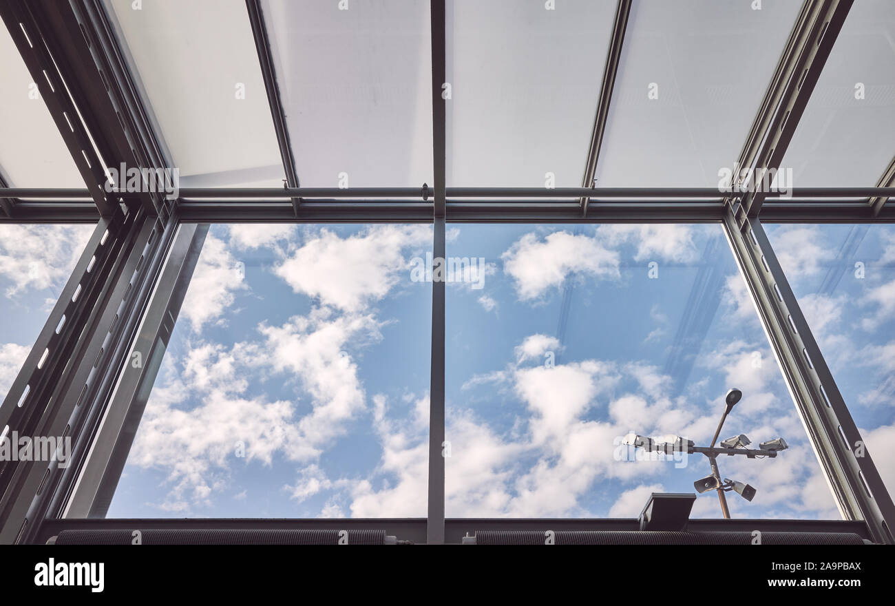 City through a window hi-res stock photography and images - Alamy