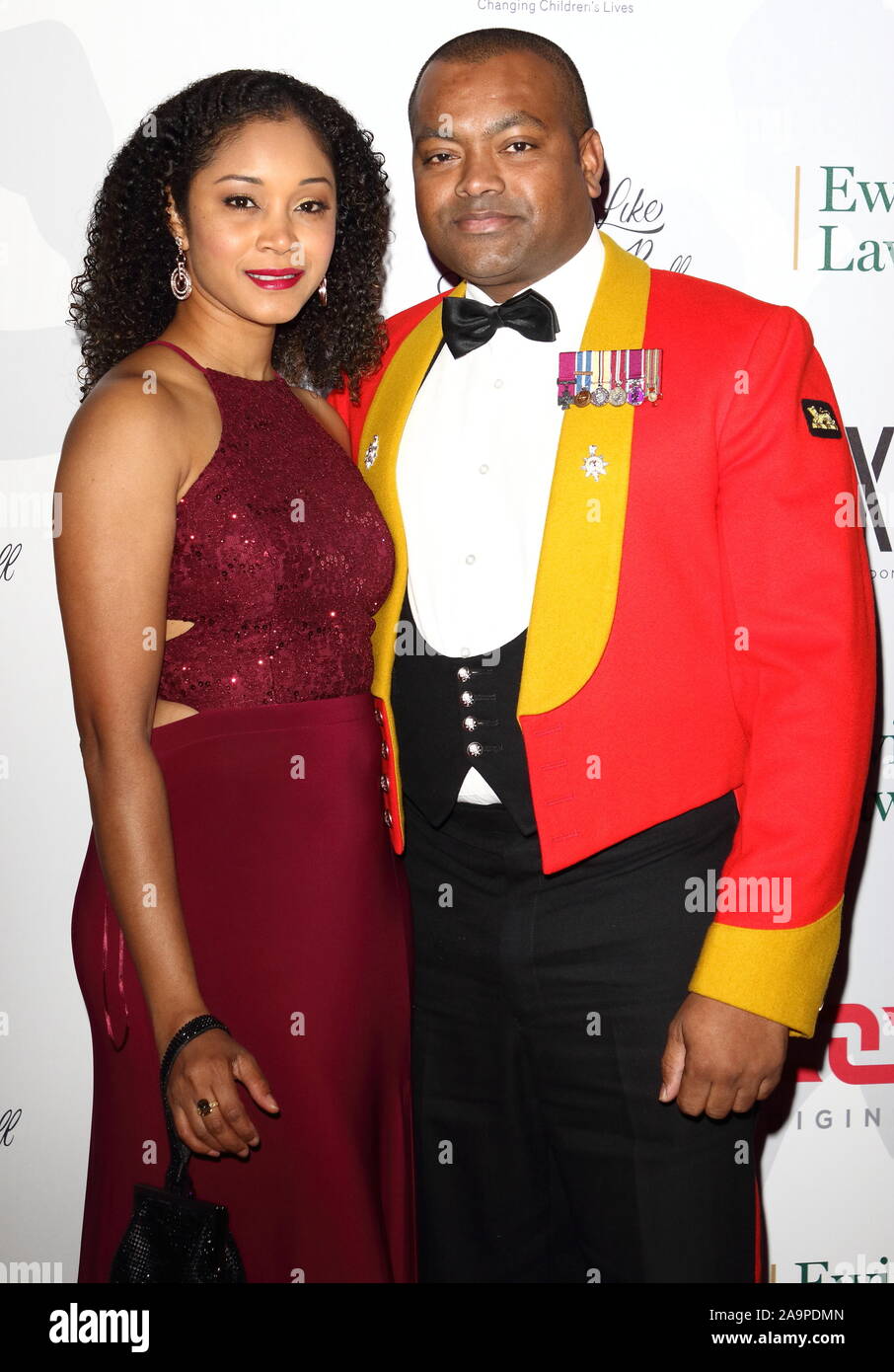 London, UK. 16th Nov, 2019. Johnson Beharry and guest attend the Caudwell Children Float Like A Butterfly Ball at the Grosvenor House in London. Credit: SOPA Images Limited/Alamy Live News Stock Photo