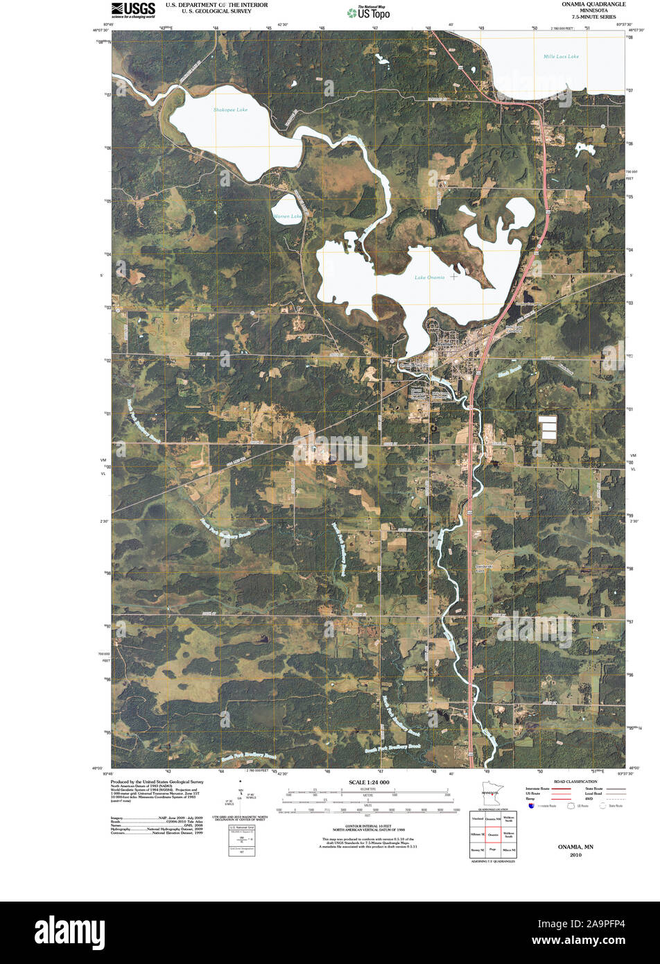 Map of onamia hires stock photography and images Alamy