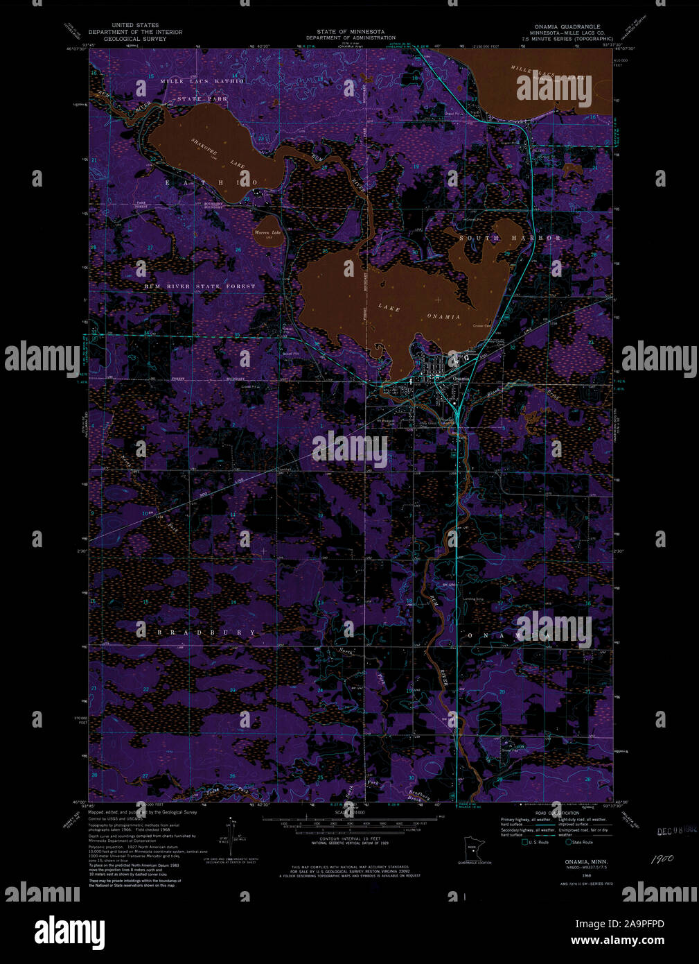 Map of onamia hires stock photography and images Alamy