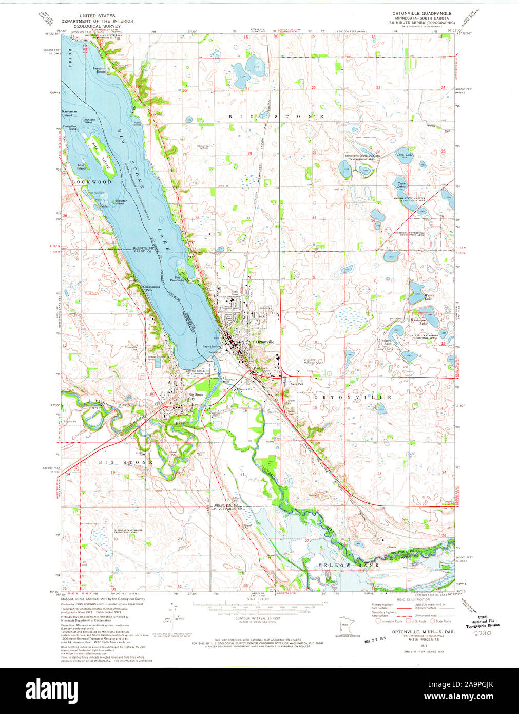 Ortonville map hires stock photography and images Alamy