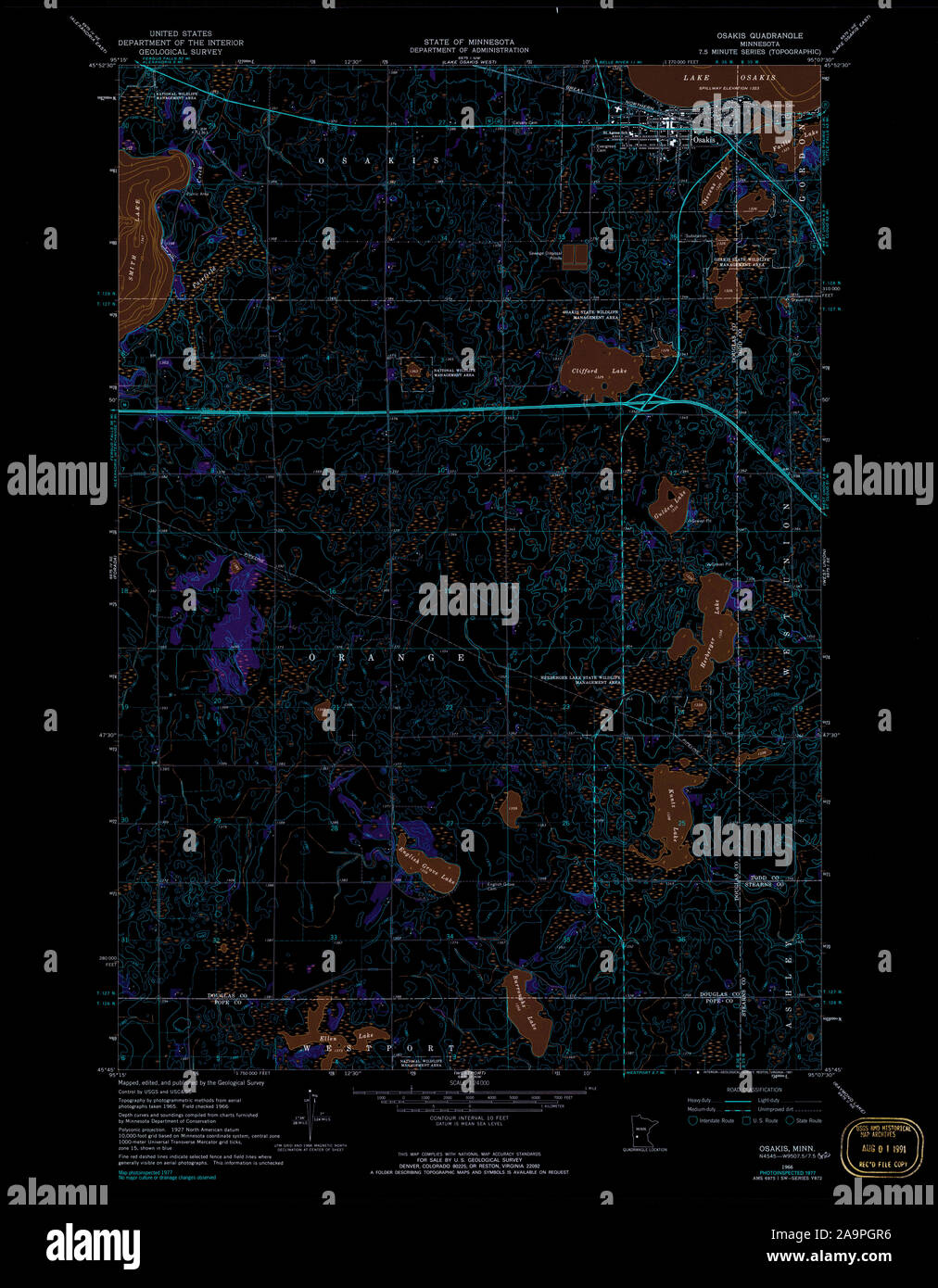 Osakis minnesota map hires stock photography and images Alamy