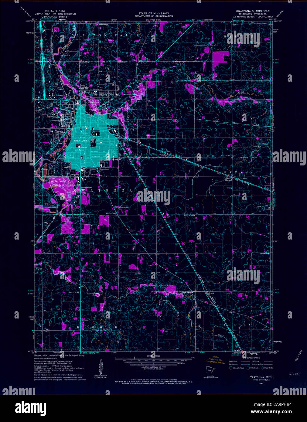 Owatonna minnesota map hires stock photography and images Alamy