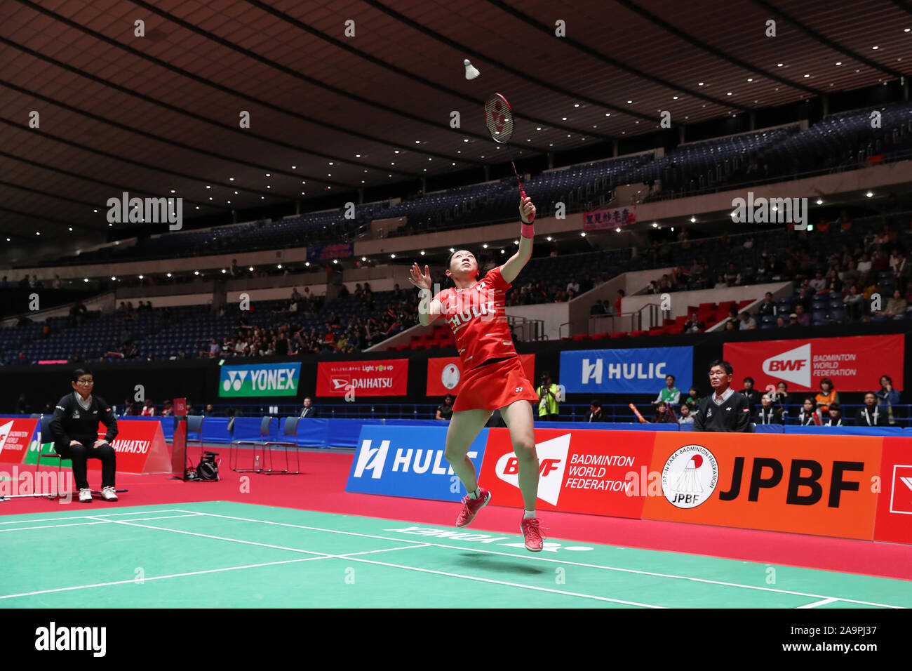 Tokyo, Japan. 17th Nov, 2019. Ayako Suzuki (JPN) Badminton : HULIC ...