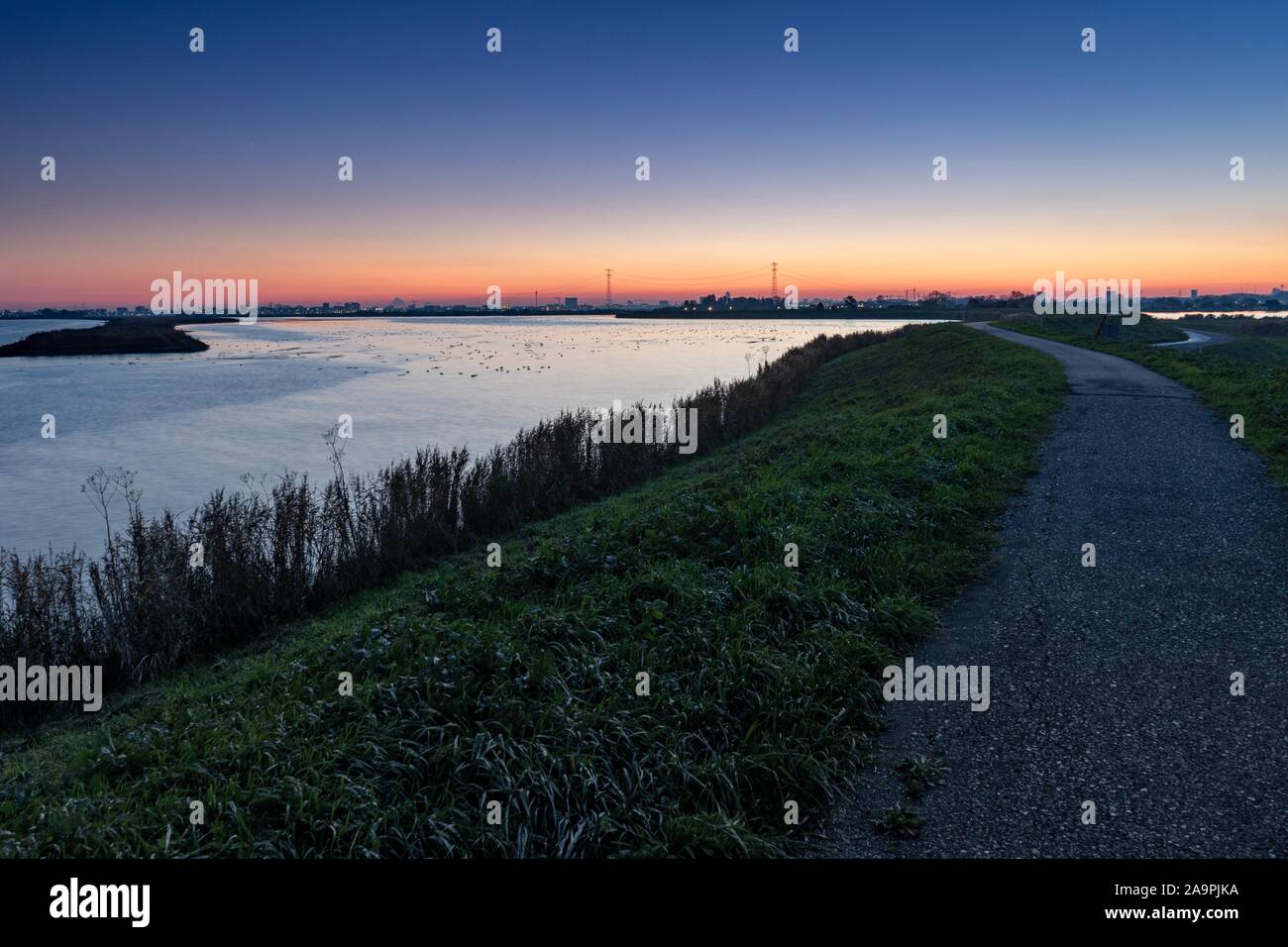 Golden light over lake hi-res stock photography and images - Alamy
