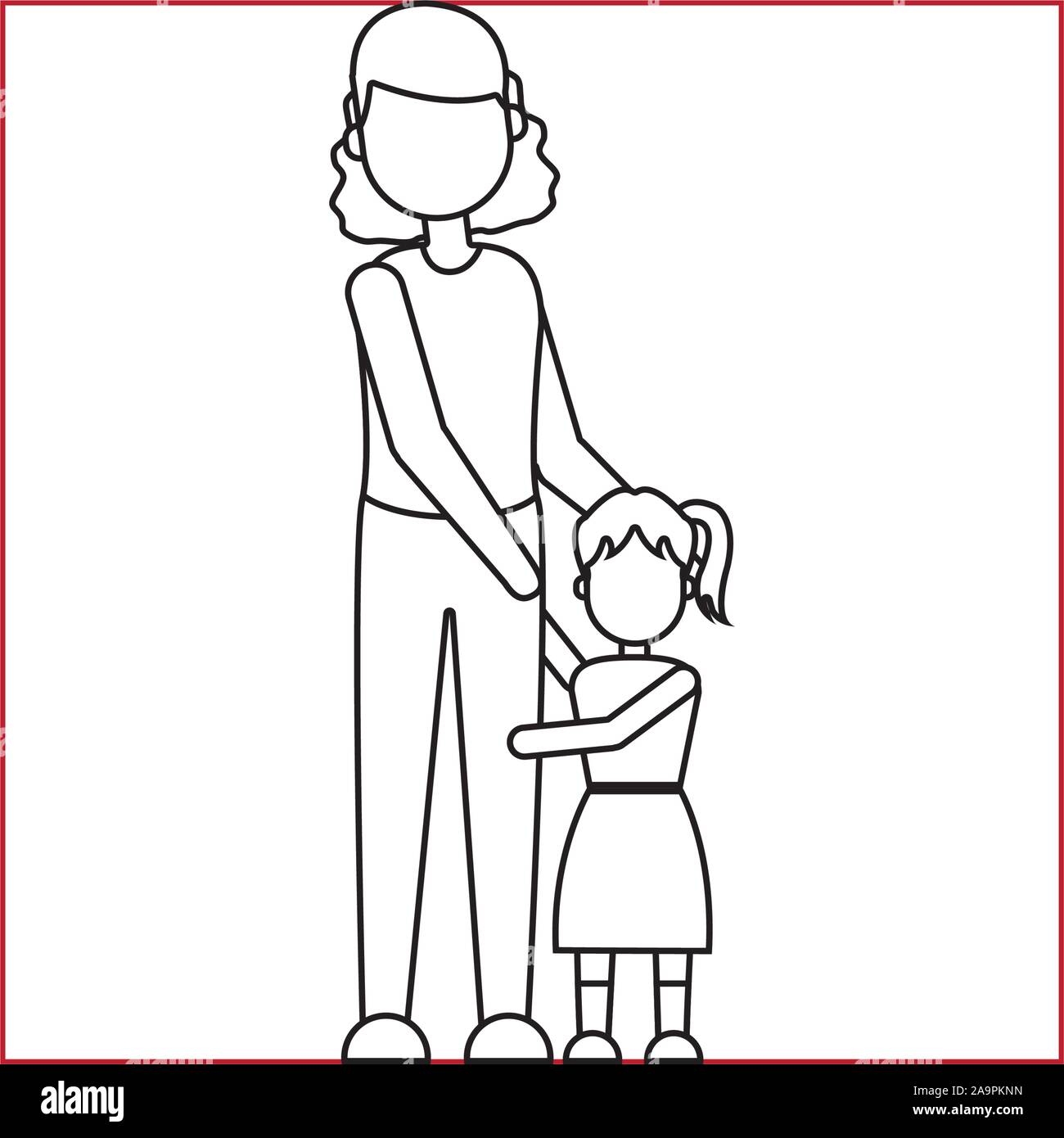 Mother And Daughter Illustration High Resolution Stock Photography and ...