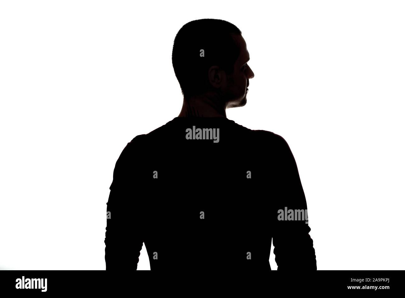 Silhouette man head hi-res stock photography and images - Alamy
