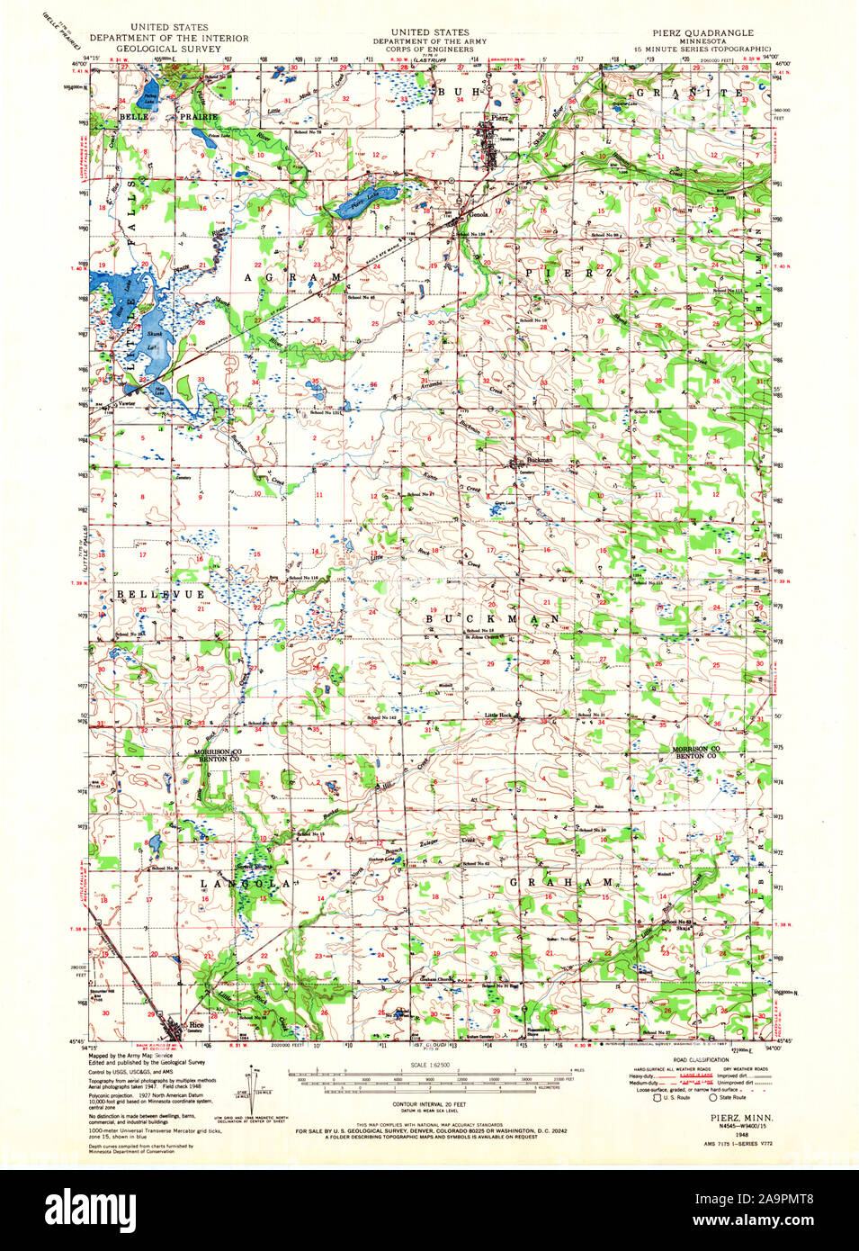 Map of pierz hires stock photography and images Alamy