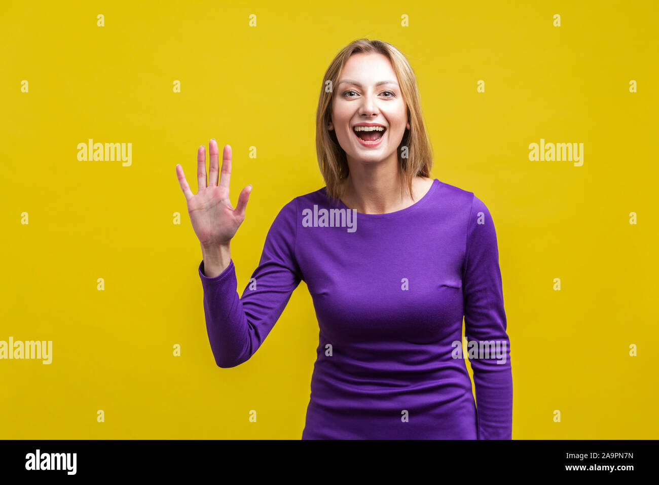 Waving goodbye to guests hi-res stock photography and images - Alamy
