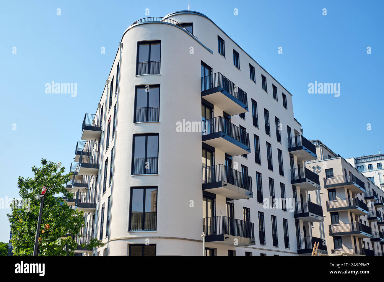 New apartment building seen in Berlin, Germany Stock Photo