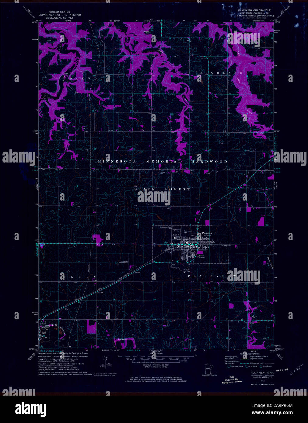 Map of plainview minnesota hires stock photography and images Alamy