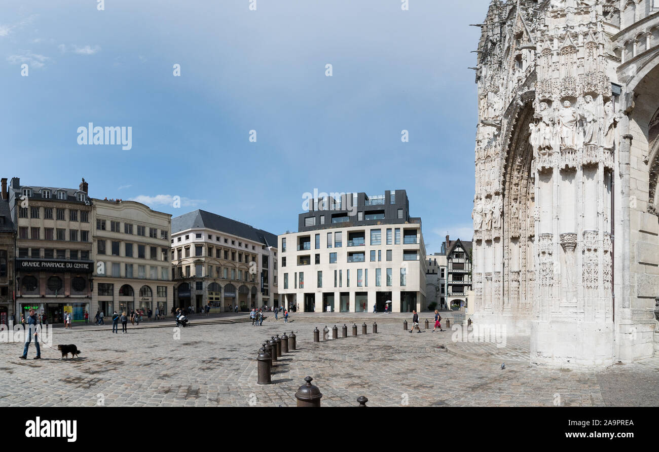 Rouen, Seine-Maritime / France - 12 August 2019: the Place de la ...