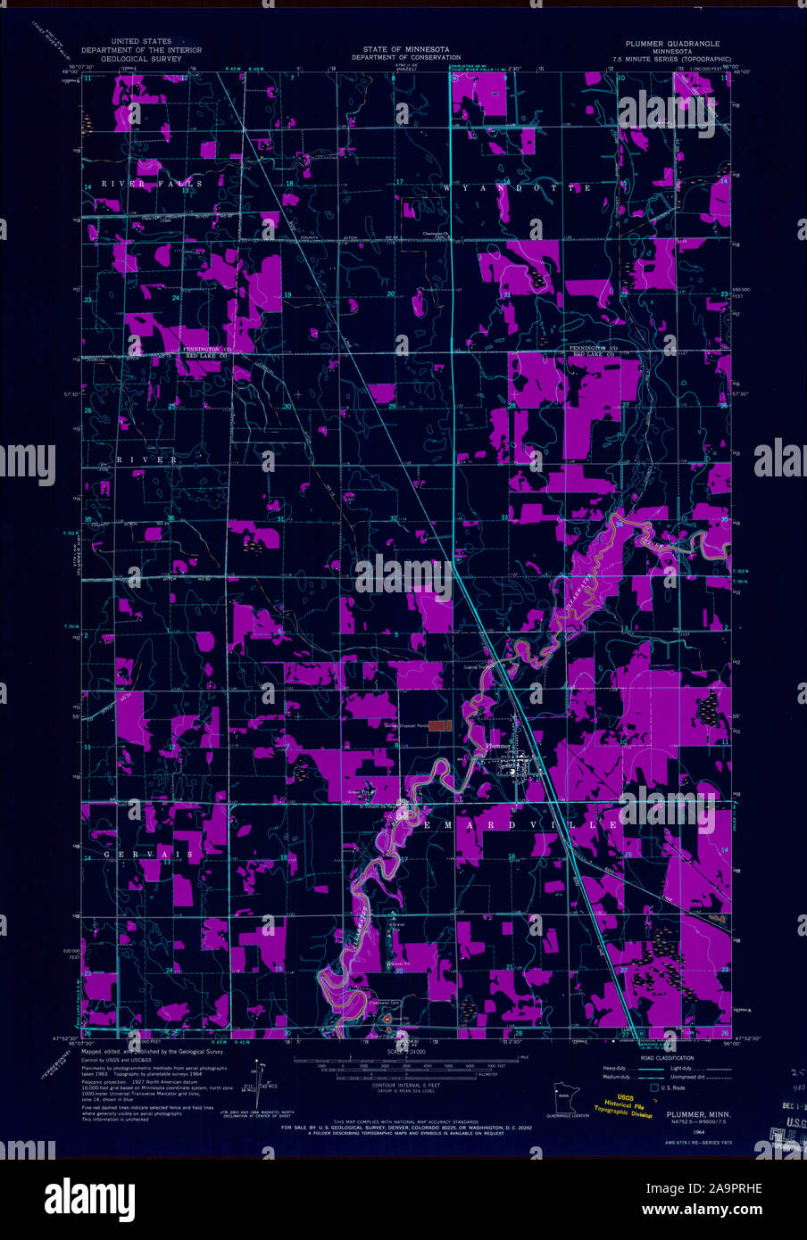 Plummer minnesota map hi-res stock photography and images - Alamy