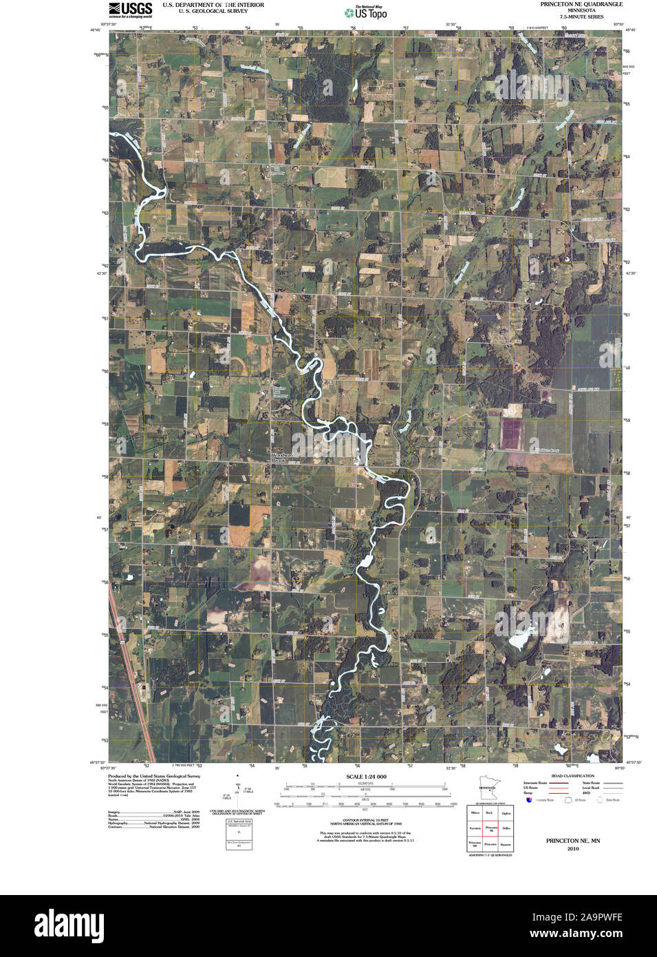 Map of princeton minnesota Cut Out Stock Images & Pictures Alamy