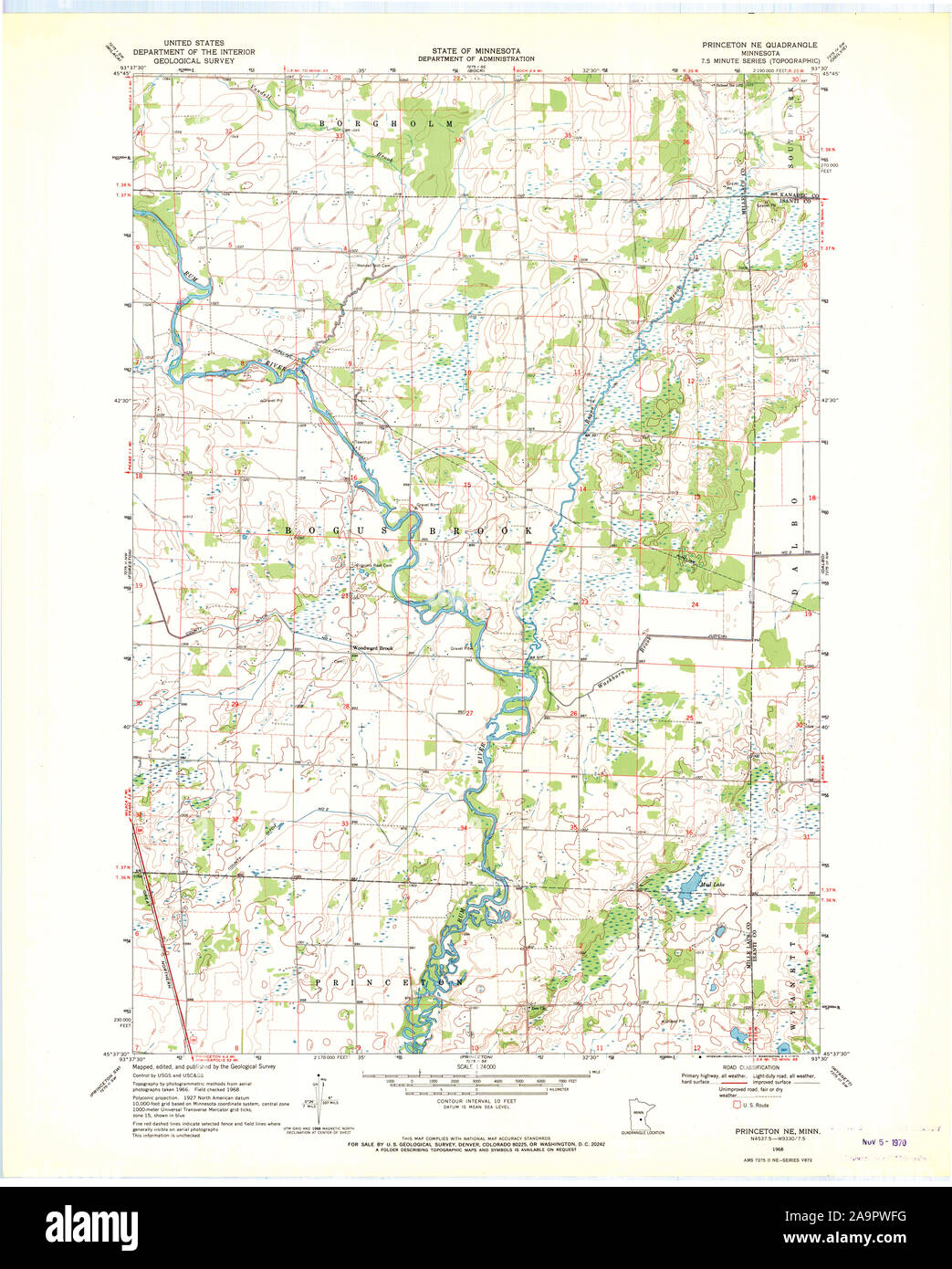 Map of princeton minnesota hires stock photography and images Alamy