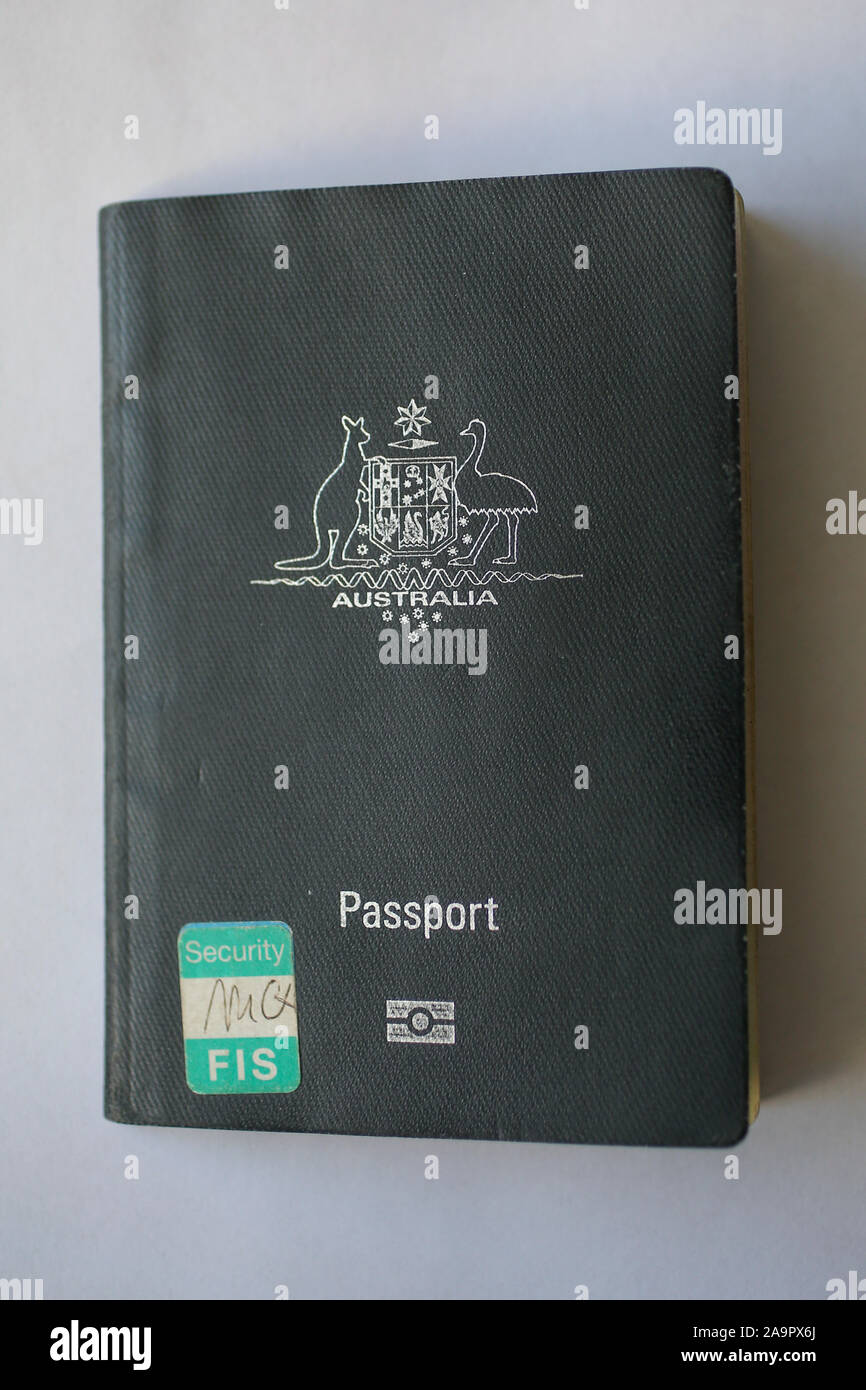 Close up of  Australia passport Stock Photo