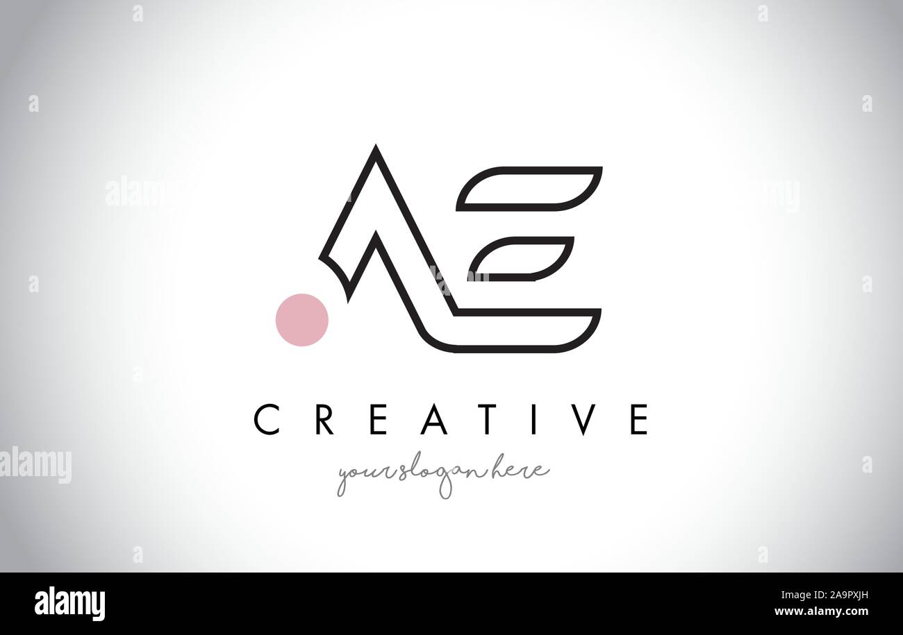 AE Letter Logo Design with Creative Modern Trendy Typography and Black ...