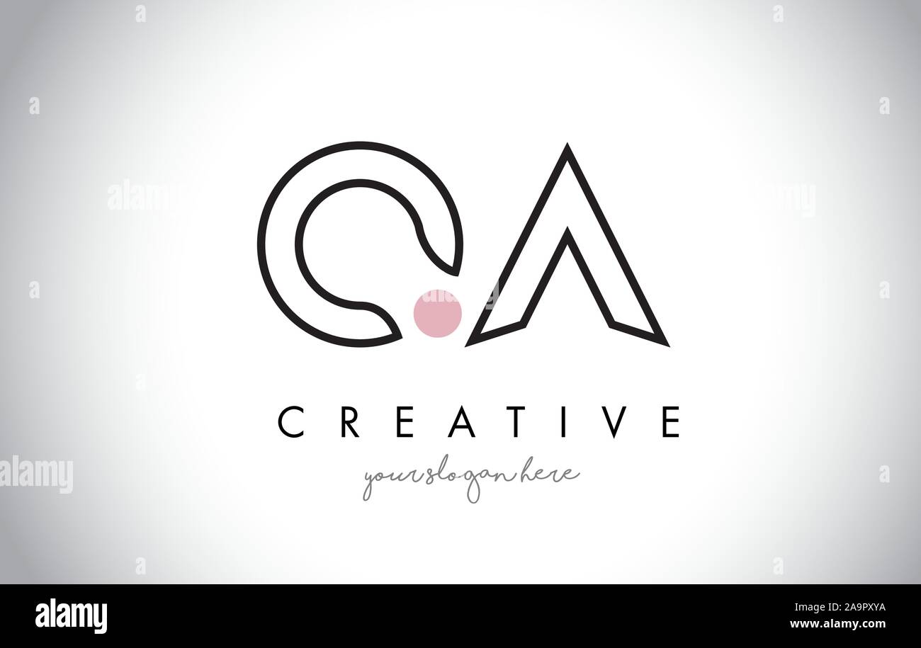 QA Letter Logo Design with Creative Modern Trendy Typography and Black ...
