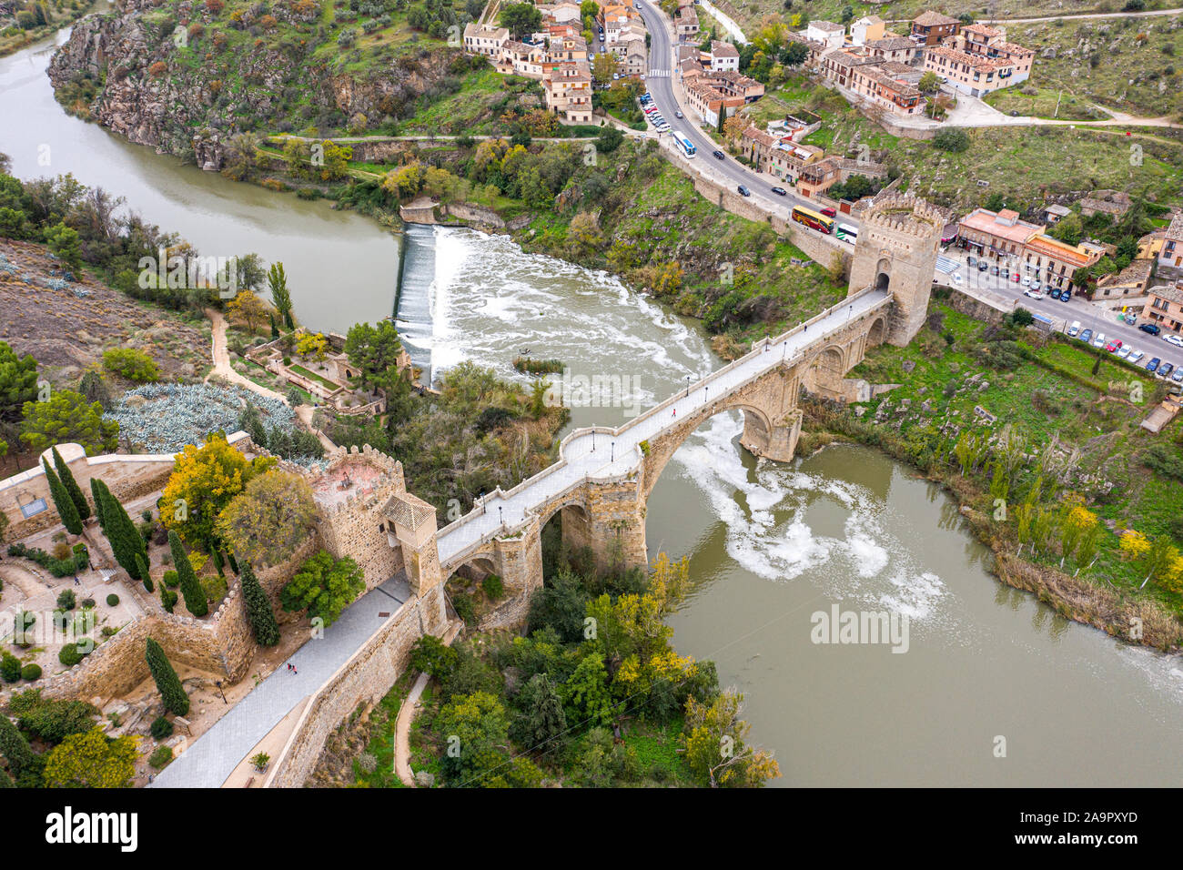 San Martin's Bridge or Puente San Martín, Toledo, Spain Stock Photo