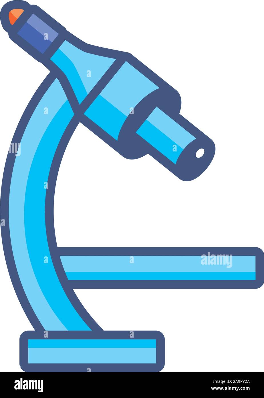 science microscope research fill style icon vector illustration Stock ...