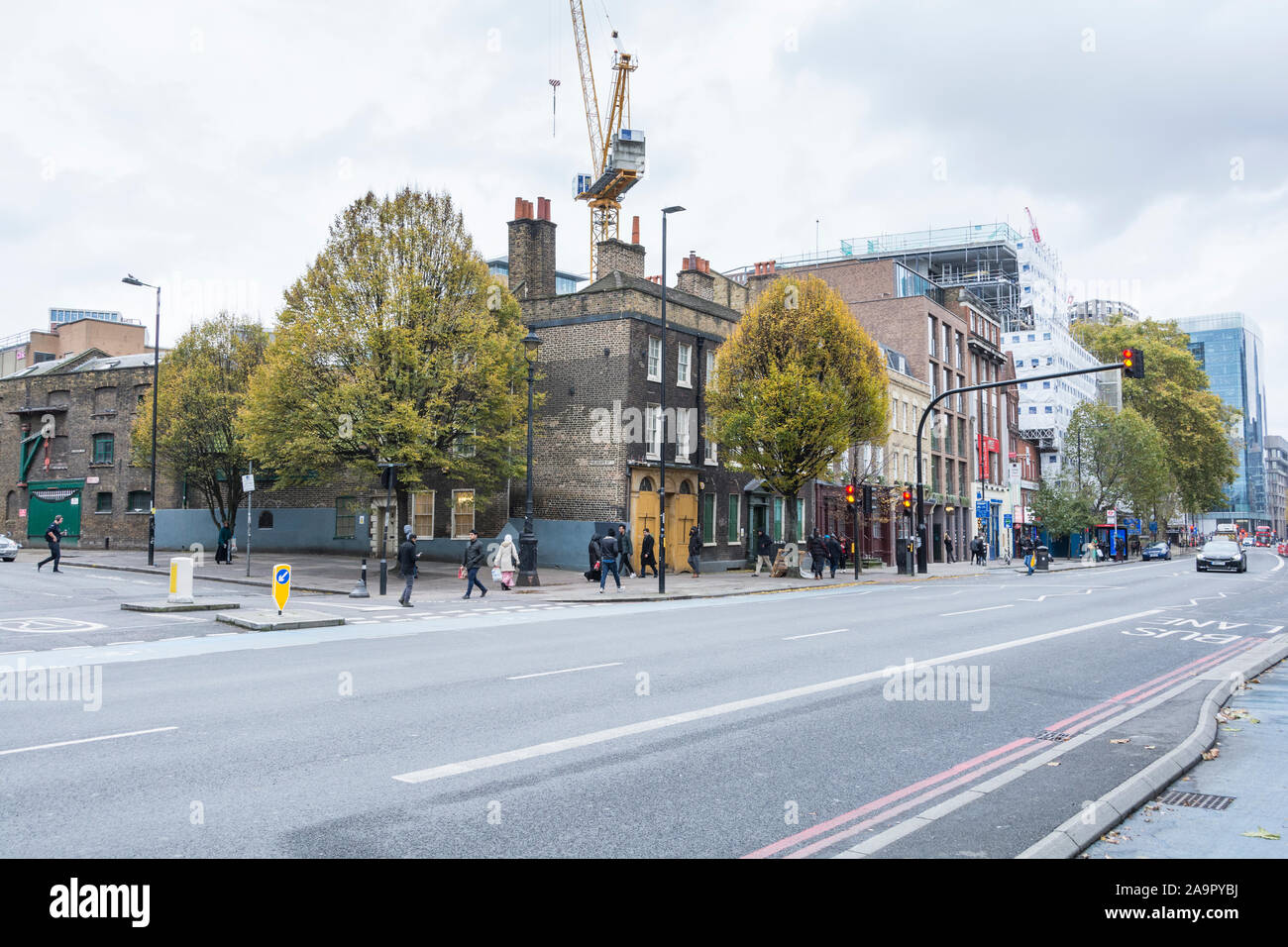 Plans approved for building a boutique hotel on the site of the world-famous Whitechapel Bell Foundry in Whitechapel, London, UK Stock Photo