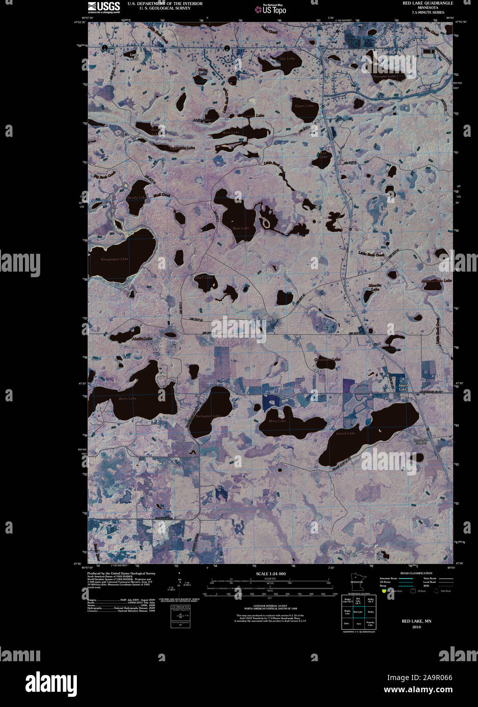 Red lake minnesota map hi-res stock photography and images - Alamy