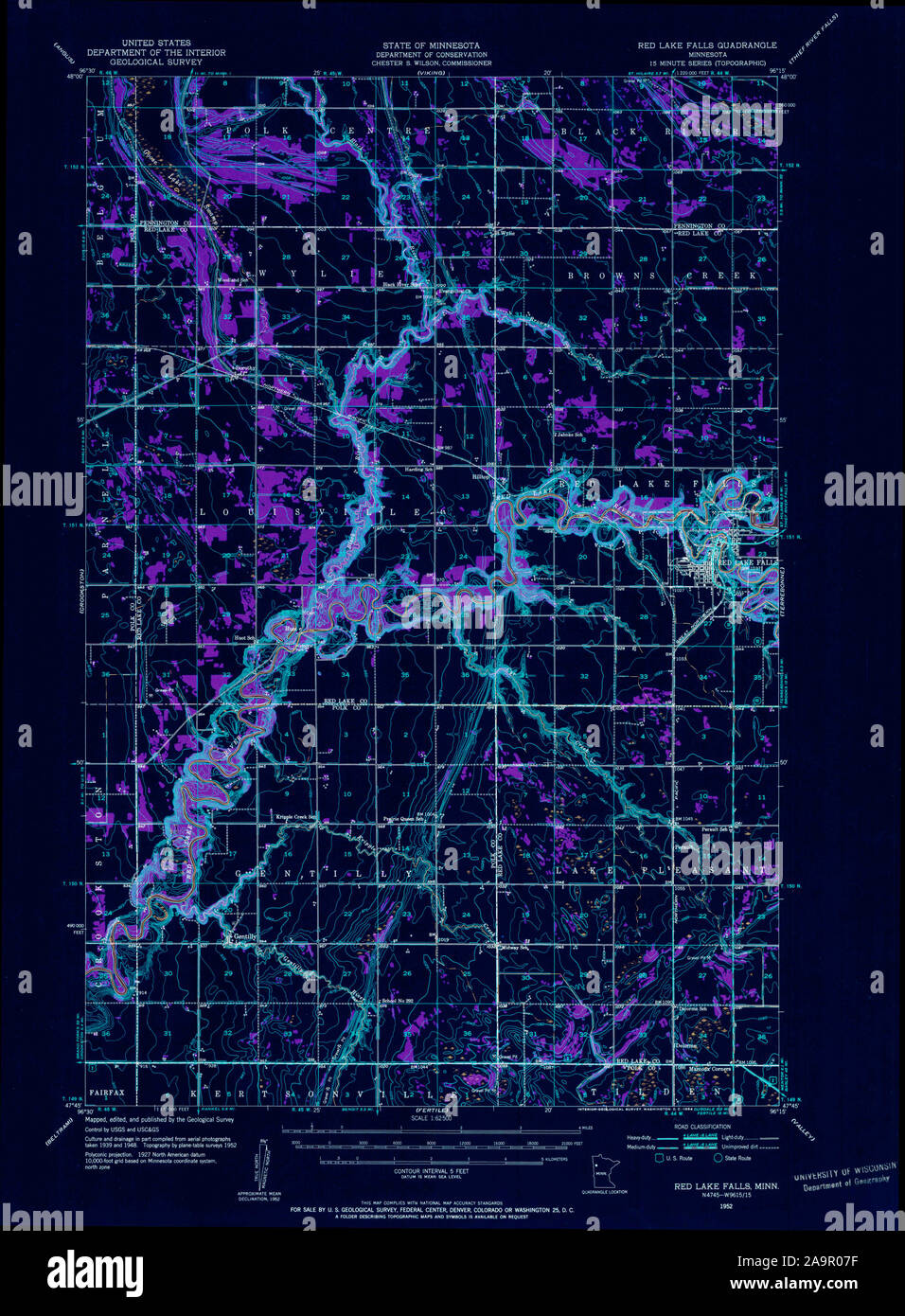 Red lake minnesota map hi-res stock photography and images - Alamy