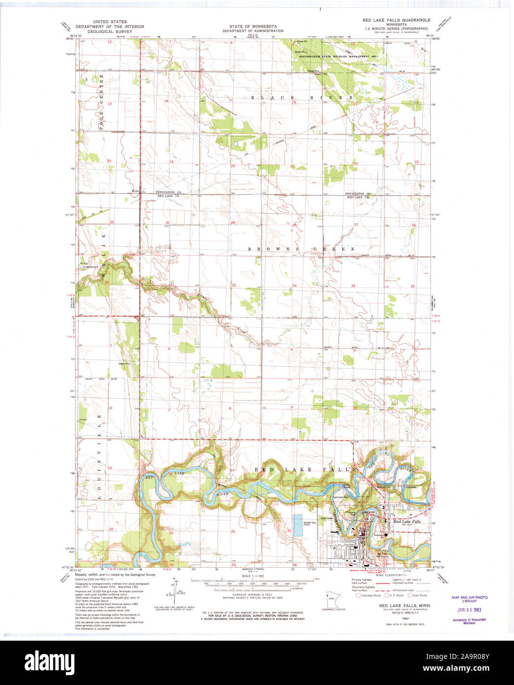 Red lake minnesota map Cut Out Stock Images & Pictures Alamy