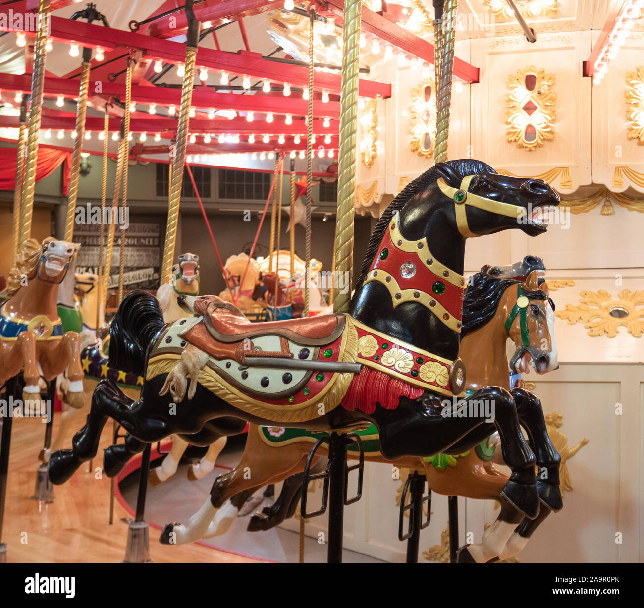 Historic vintage carousel horses hi-res stock photography and images ...