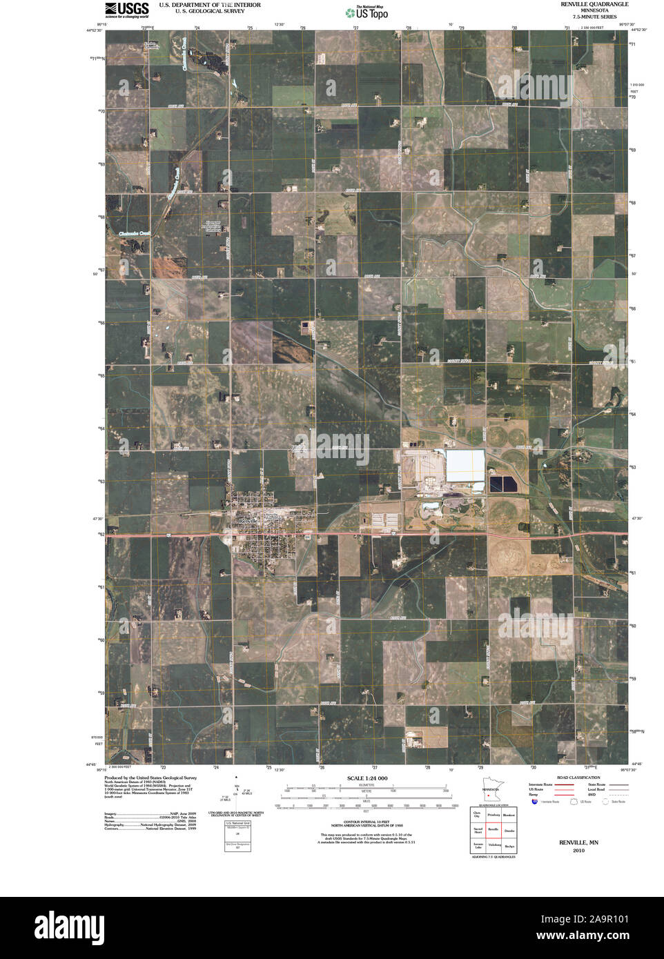 Map of renville minnesota hires stock photography and images Alamy