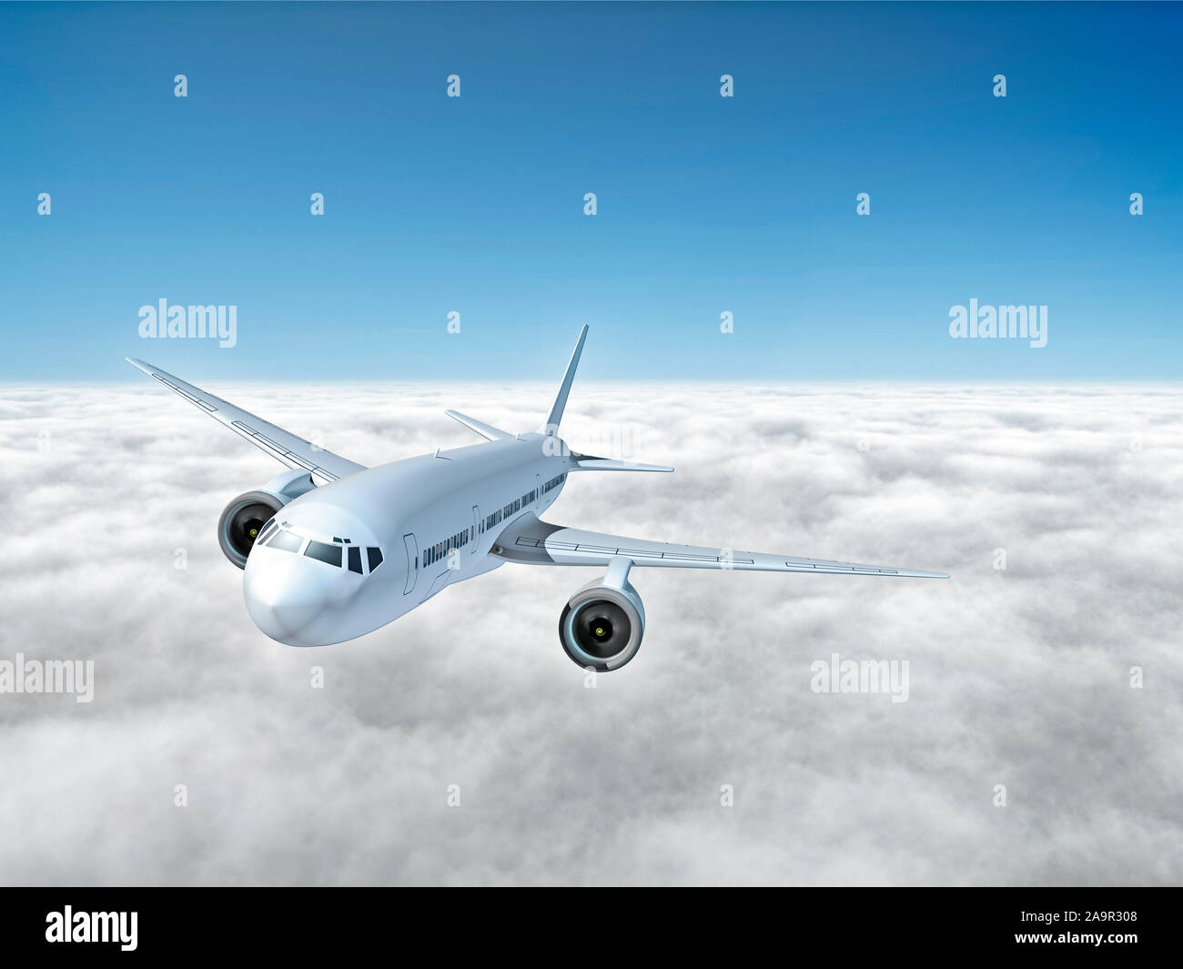 Airplane above the clouds hi-res stock photography and images - Alamy