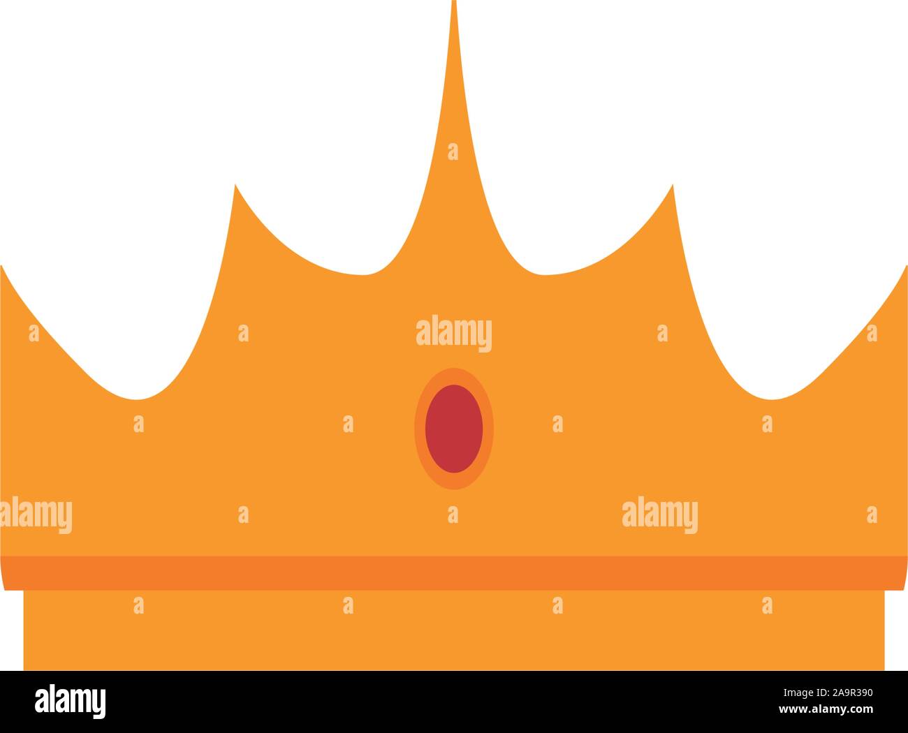gold crown luxury antique medieval flat design vector illustration ...