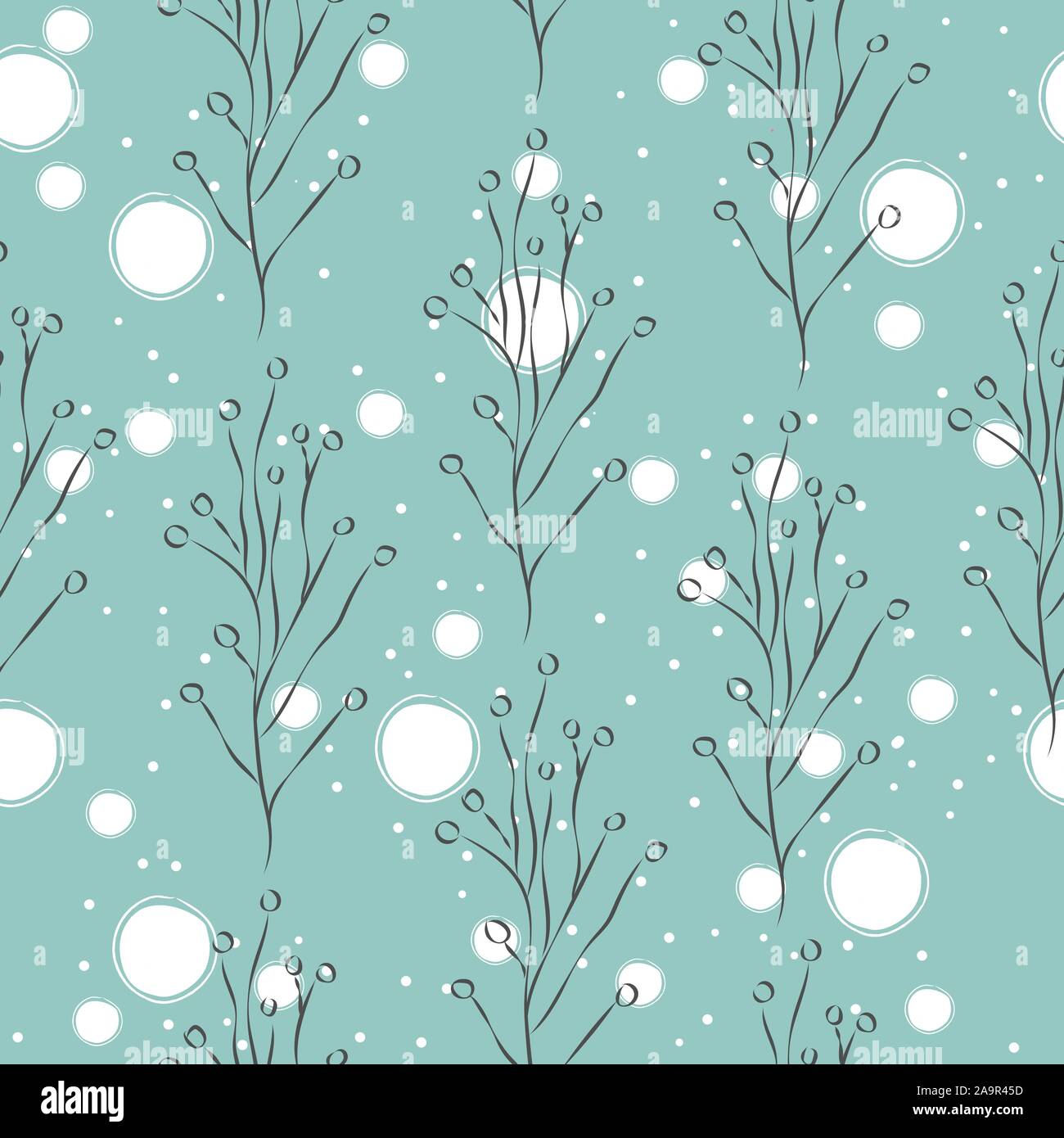 Seamless Winter Pattern with Hand Drawn Winter Elements. Scandinavian ...