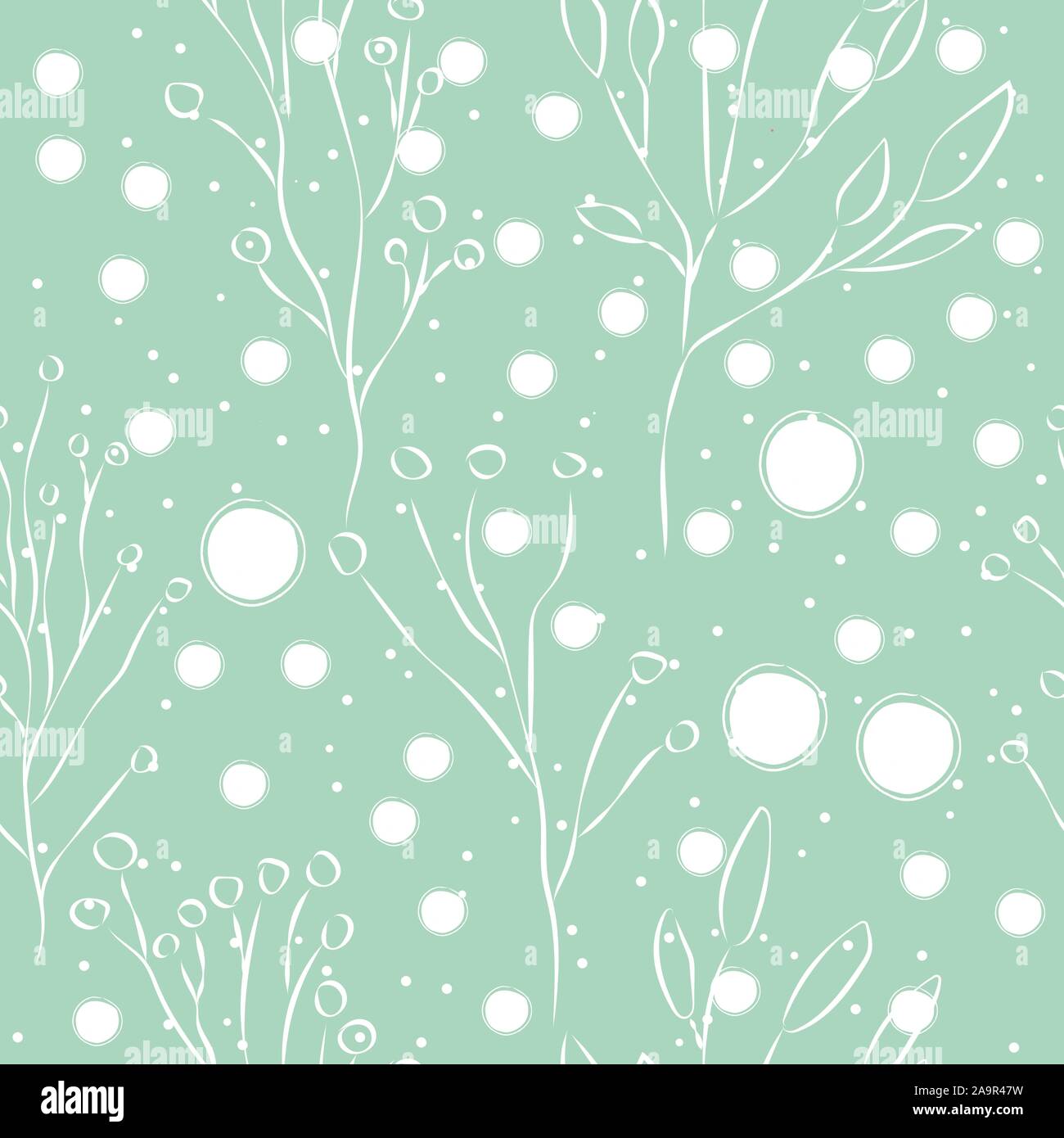 Seamless Winter Pattern with Hand Drawn Winter Elements. Scandinavian ...