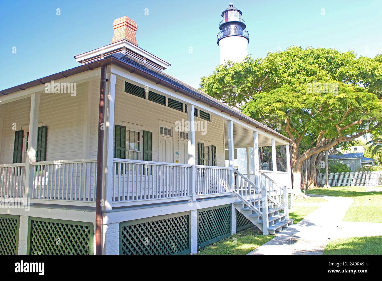 Keepers Quarters of Key West Lighthouse Florida Stock Photo Alamy