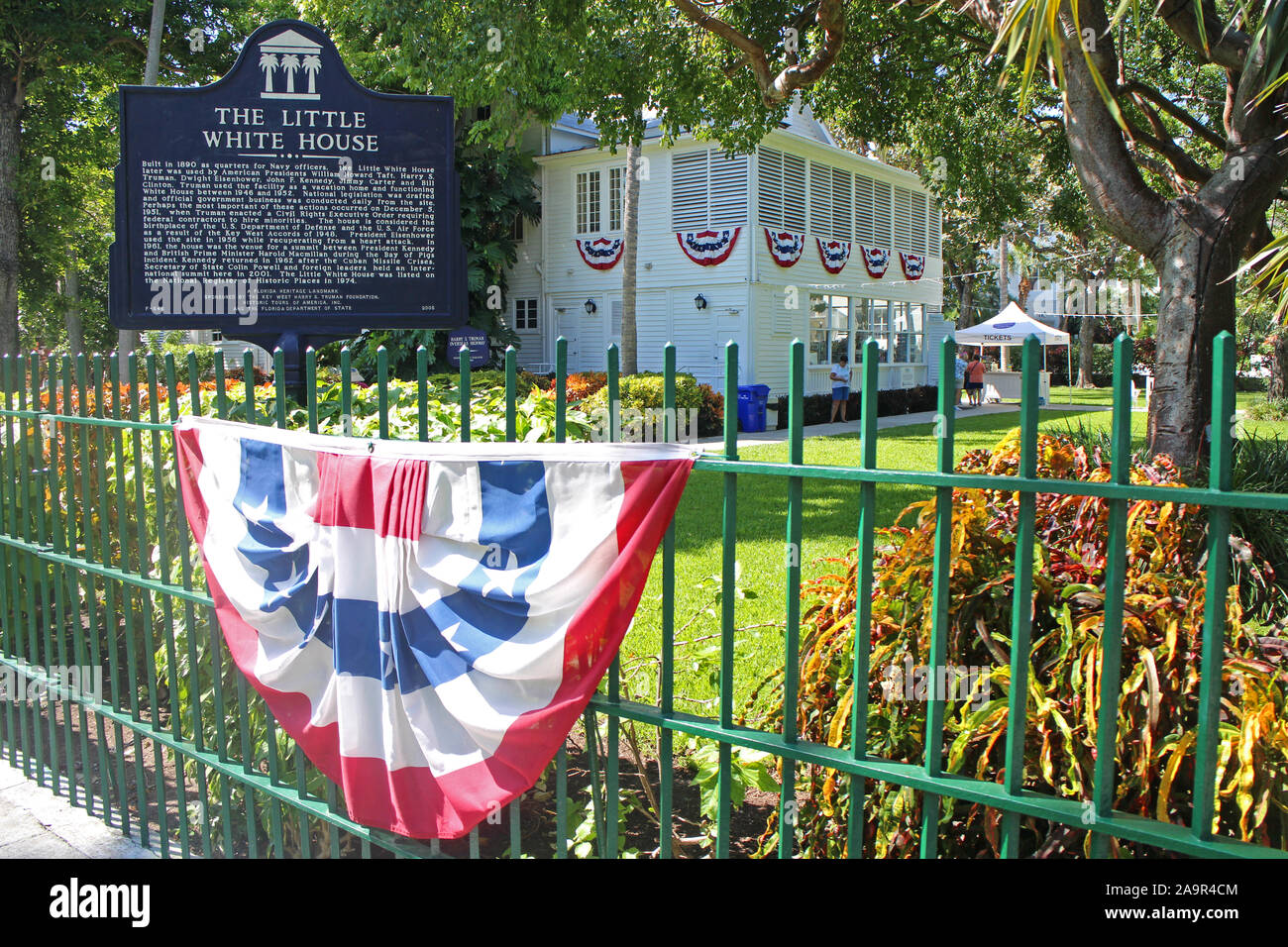 The Little White House Key West Florida Stock Photo