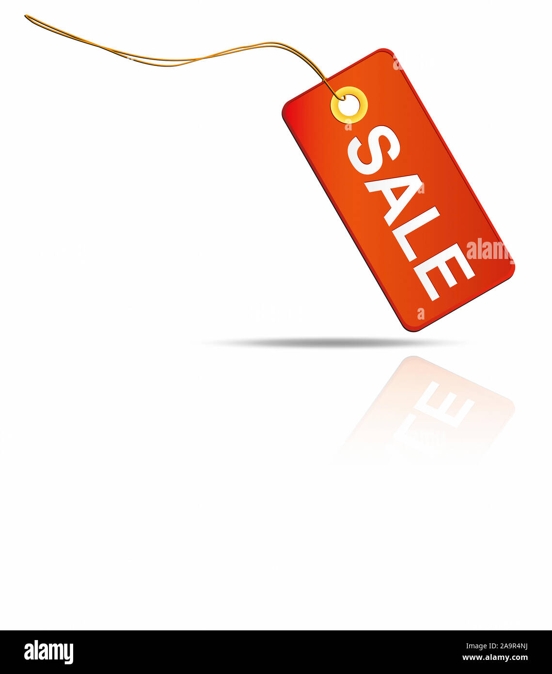 An image of a red sale tag Stock Photo