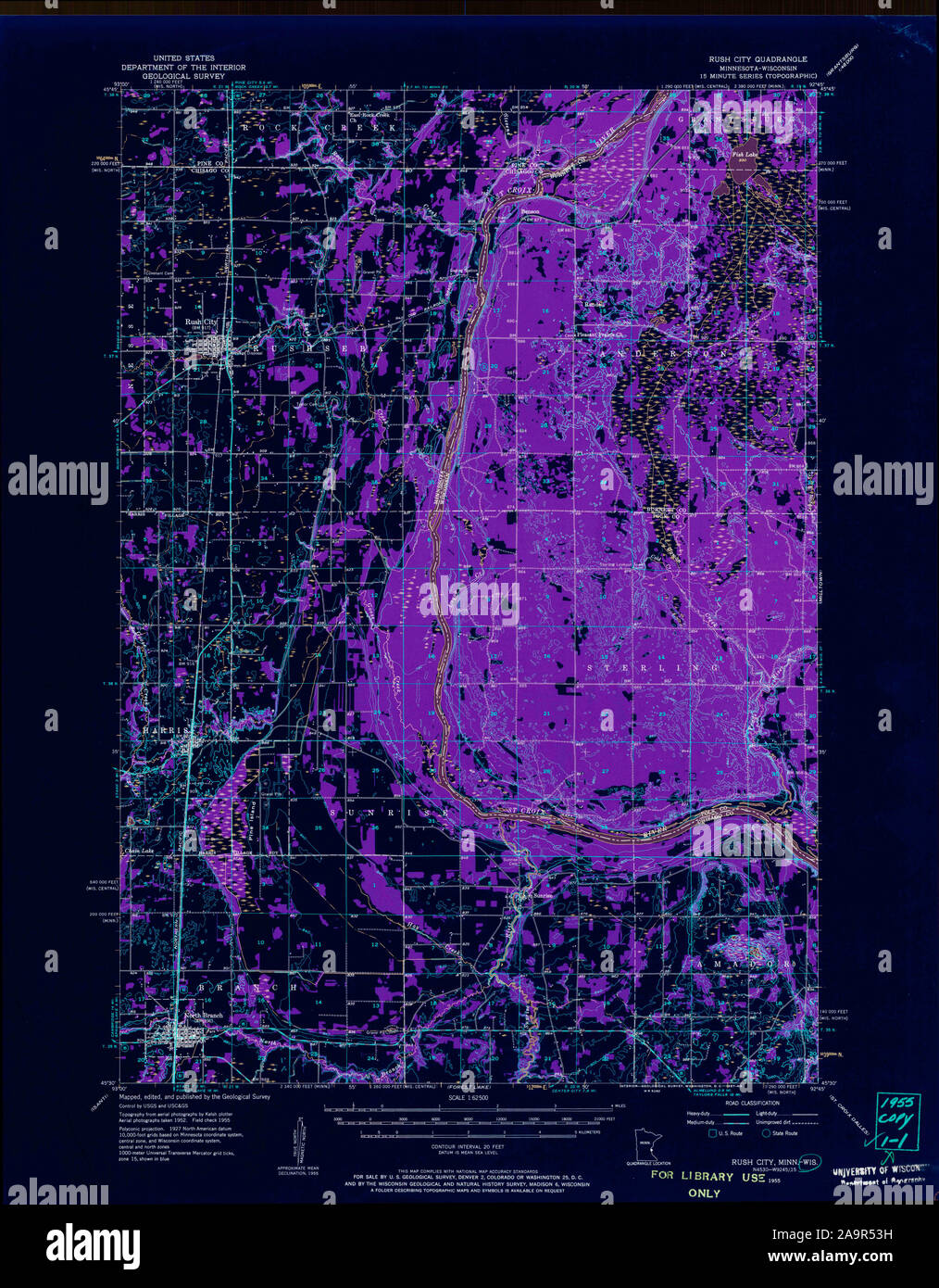Rush city minnesota map hires stock photography and images Alamy