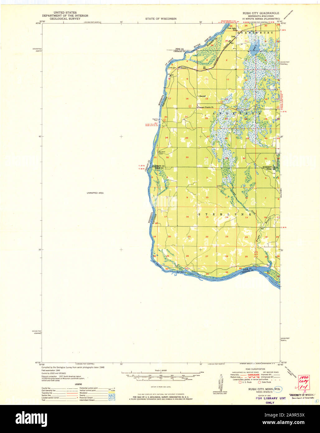 Map of rush city minnesota hires stock photography and images Alamy