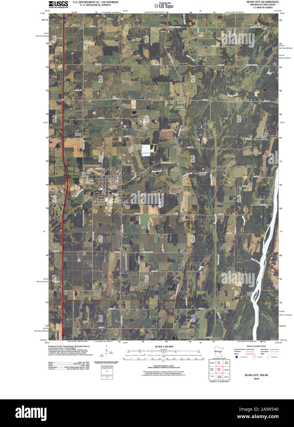 Rush city minnesota map hires stock photography and images Alamy