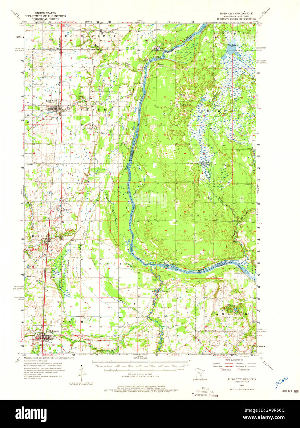 Map of rush city minnesota hires stock photography and images Alamy