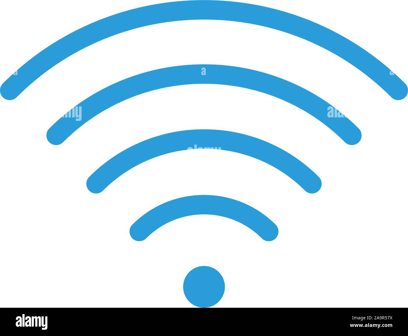 Wifi signal indicator high full signal simple icon. Stock Vector illustration isolated on white background. Stock Vector