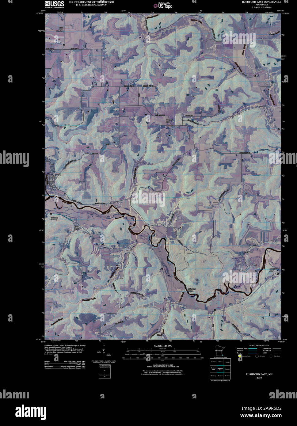Map of rushford hires stock photography and images Alamy