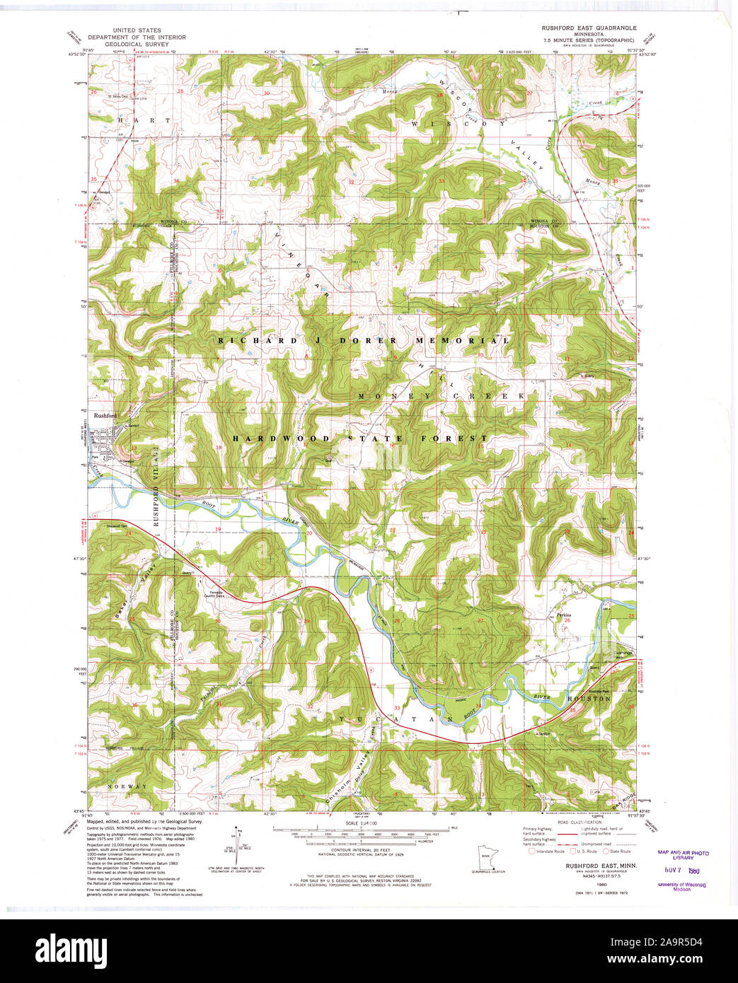 Rushford minnesota map hires stock photography and images Alamy