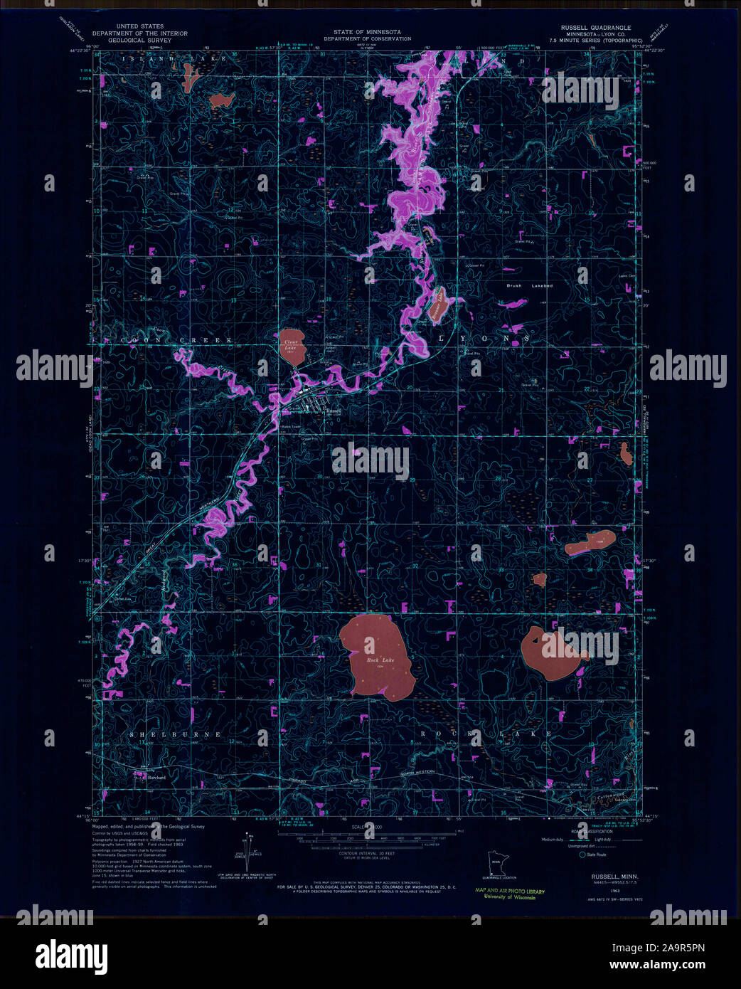 Russell minnesota map hires stock photography and images Alamy