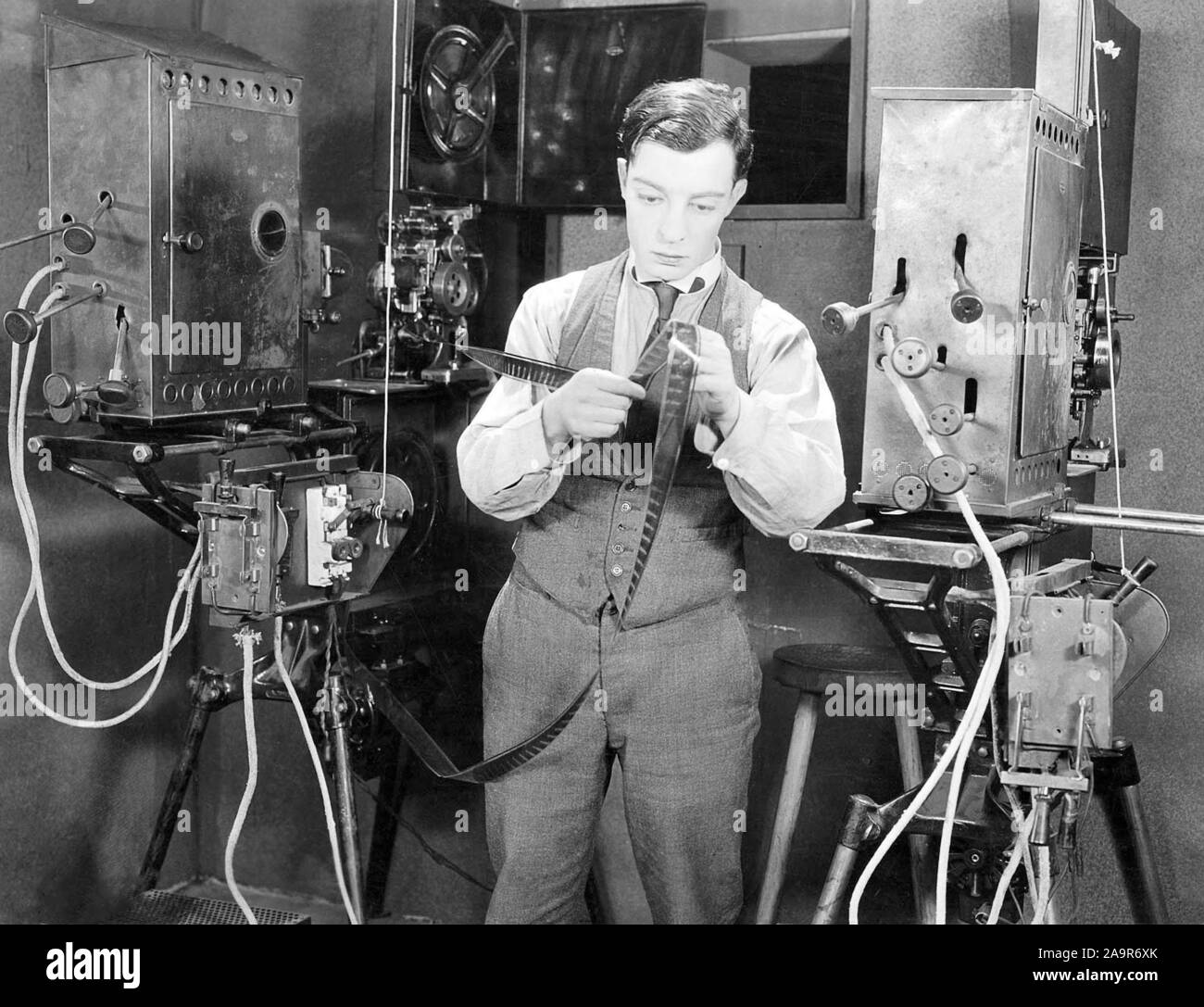 BUSTER KEATON in SHERLOCK, JR. (1924), directed by BUSTER KEATON and ROSCOE "FATTY" ARBUCKLE