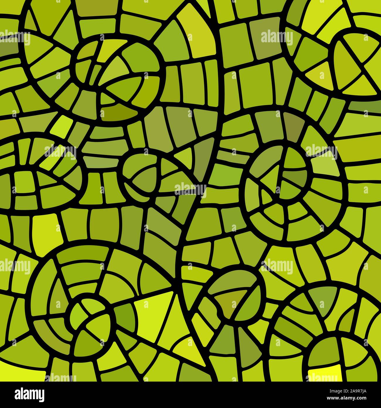 abstract vector stained-glass mosaic background - bright green Stock ...