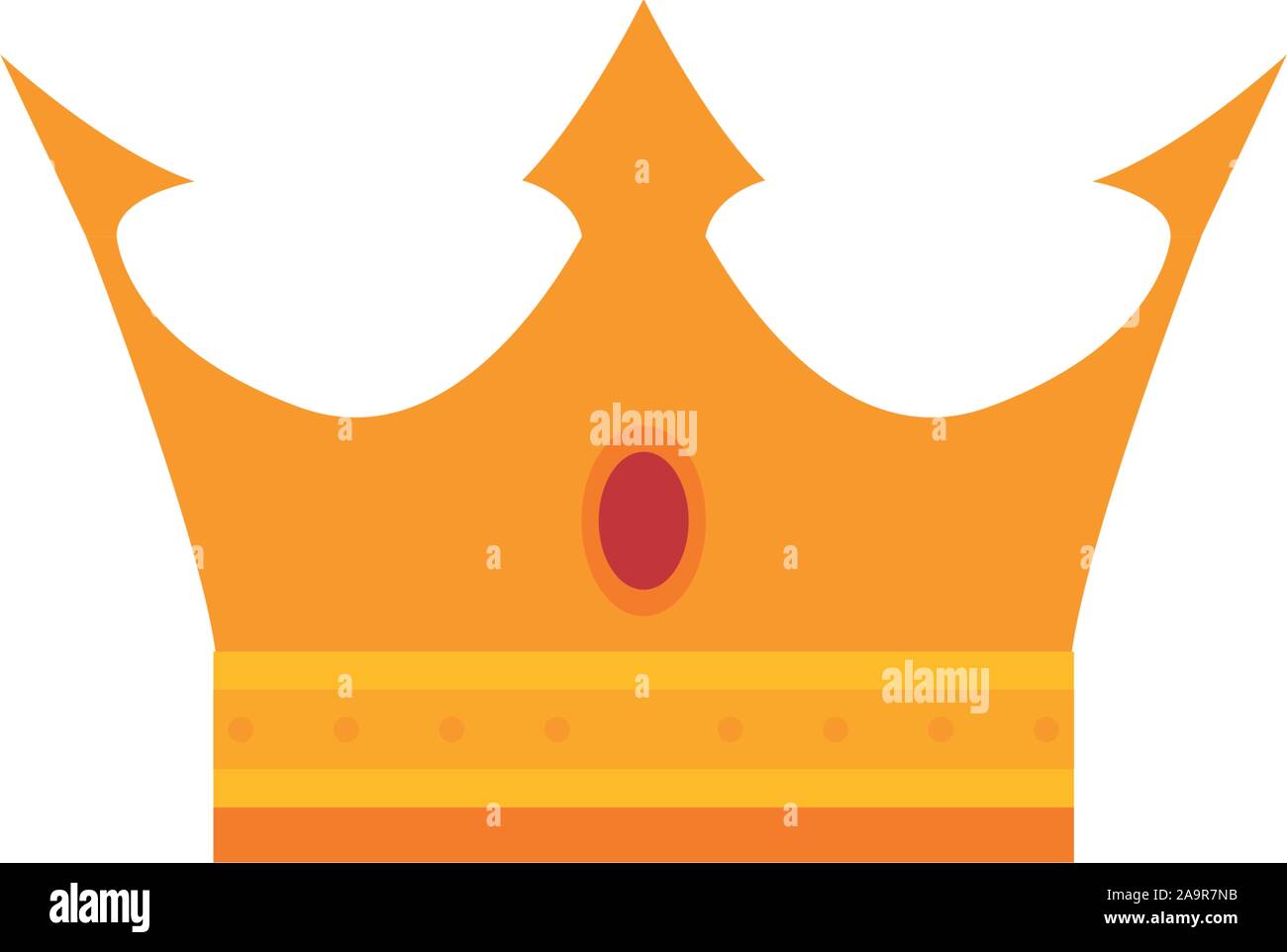 gold crown luxury antique medieval flat design vector illustration ...